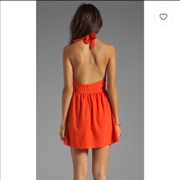 Lovers + Friends Orange Halter Dress - Picture 4 of 9